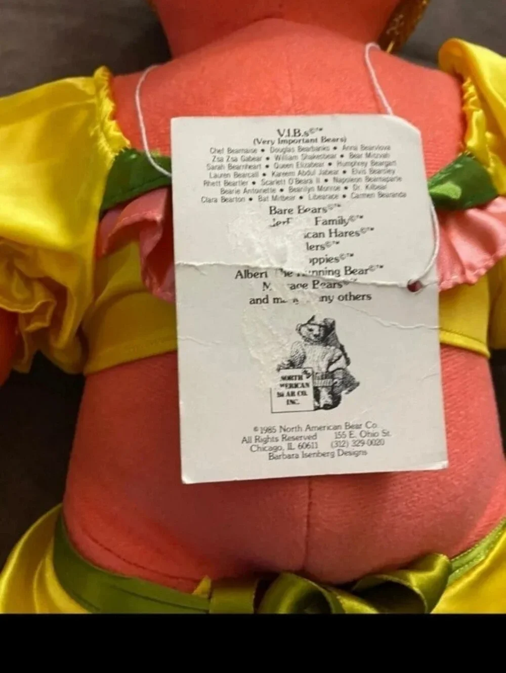 Rare Vintage 1979 Carmen Bearanda Plush.